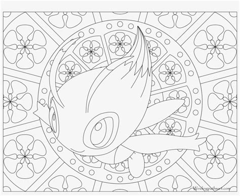 Celebi Mandala Coloring Pages Pokemon Mew Free Transparent Png
