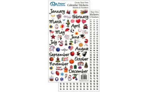 Calendar Sticker Month Num Large Color Ralphs