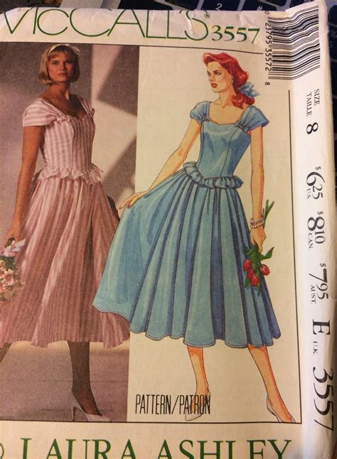 Vintage Laura Ashley 80s Sewing Pattern Mccalls 3557 Etsy