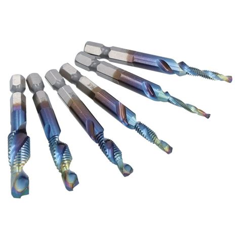 Combination Drill Tap Bits Set Hex Dazzling Blue Imperial Drill Tap