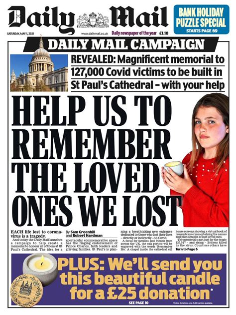 daily mail front page 1st of may 2021 tomorrow s papers today