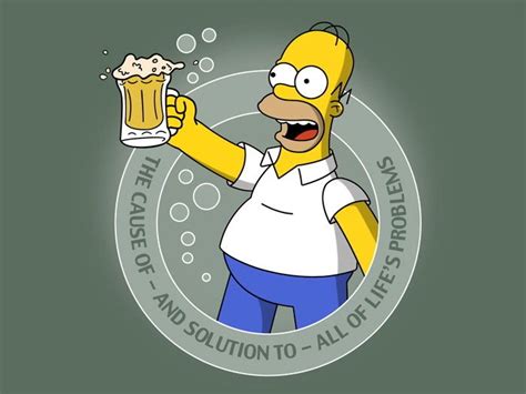 Homer Simpson Drinking Beer Art 32x24 Print Poster