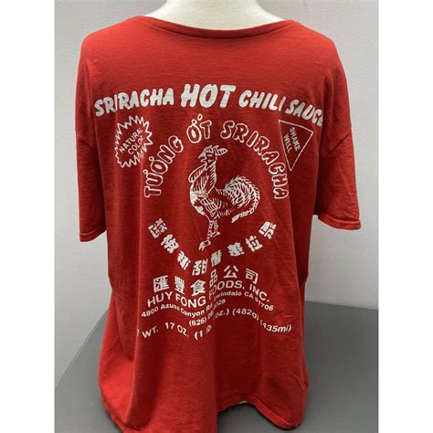 Sriracha Hot Chili Sauce Red Men S T Shirt Xxl Condiments Etsy