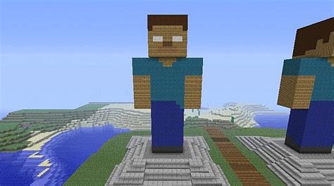 People Statues Steves And Herobrines Minecraft Map