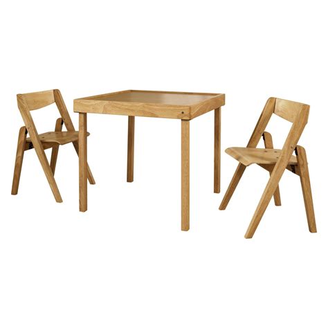 Stakmore Kids Folding Table And Chairs 3 Pieces Set