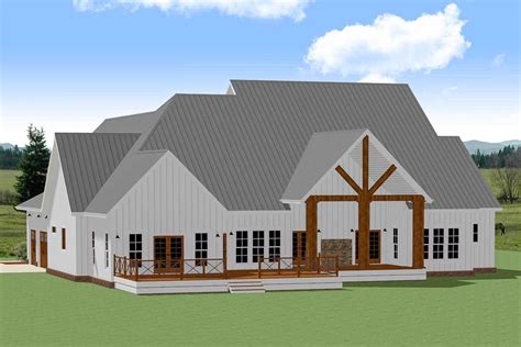 Ideal 4 Bedroom Farmhouse Plan With Vaulted Ceiling And Main Level