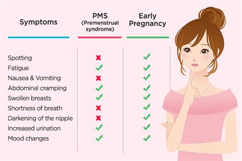 Síntomas del síndrome premenstrual vs Síntomas del embarazo en qué