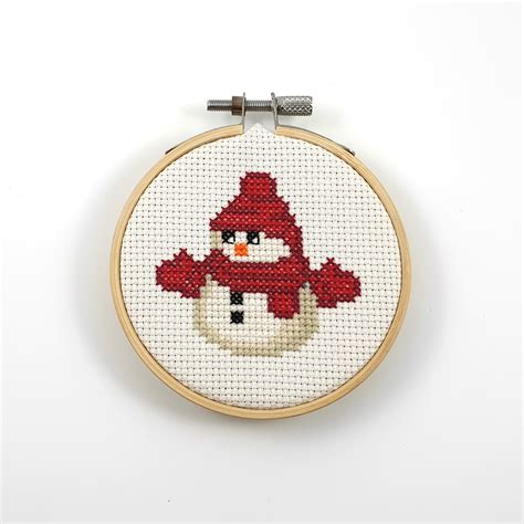 Snowman Cross Stitch Pattern Ringcat Design