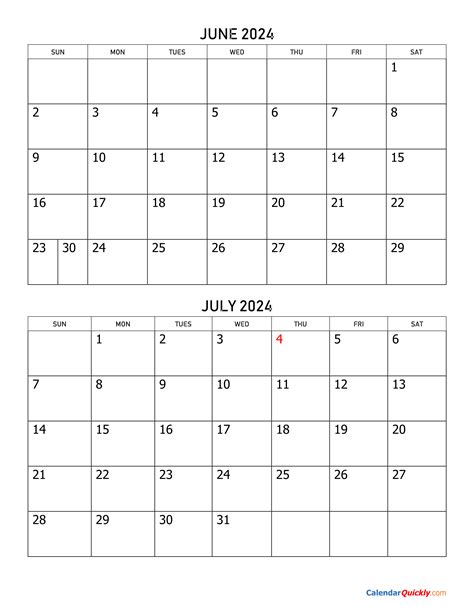 Calendar 2024 June And July Fina Orelle