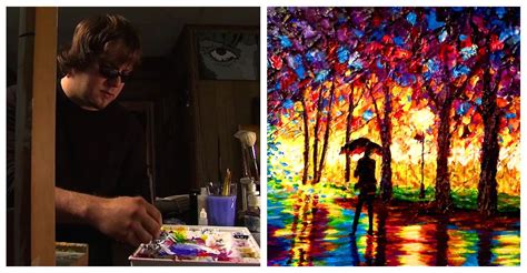 Blind Artist Uses His Sense Of Touch To Create Beautifully Colorful