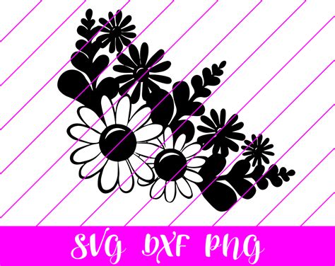 Flowers Svg Clipart Flowers Svg Files Flowers Svg File Flowers Svg Images And Photos Finder