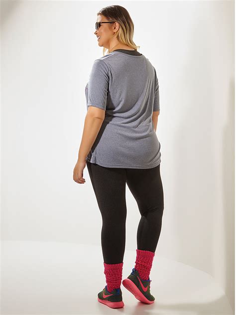 Black Plus Size Workout Leggings Legging Supplex Termo Alto Giro