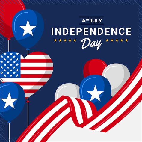 Free Vector 4th Of July Independence Day Illustration