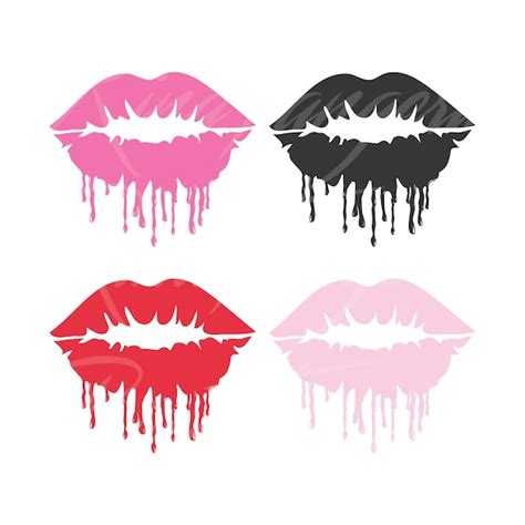 Lips Cut File Lips Silhouette Dripping Lips Svg Dripping Lips Cut File