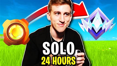 Solo Bronze To Unreal In One Stream 24 Hours Fortnite Ranked Youtube