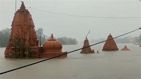 Temples Submerged Under Extreme Flooding In Holy City Of Ujjain In India