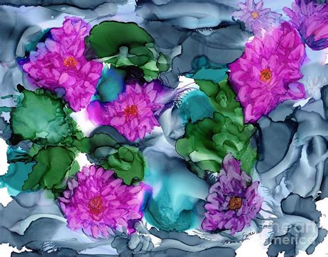 Abstract Water Lilies Painting By Eunice Warfel Fine Art America