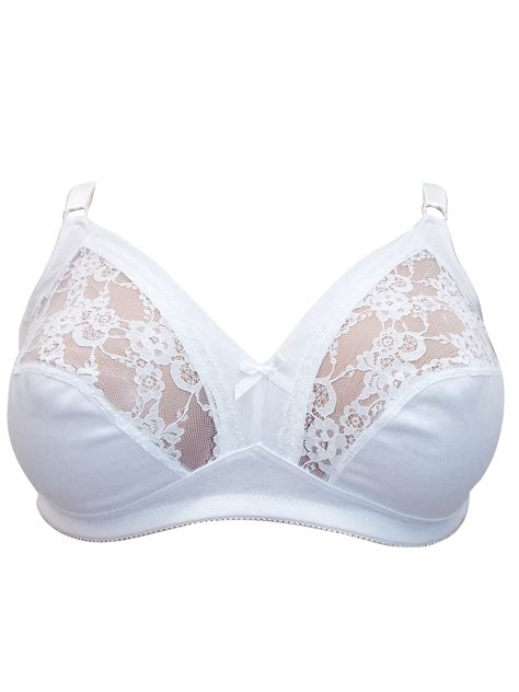 Naturana Naturana White Floral Lace Full Cup Bra Size 34 To 46 B