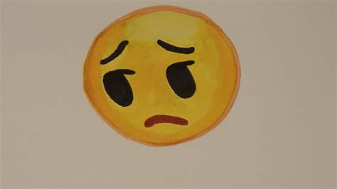 How To Draw The Sad Face Emoji Step By Step Haji Draws Youtube