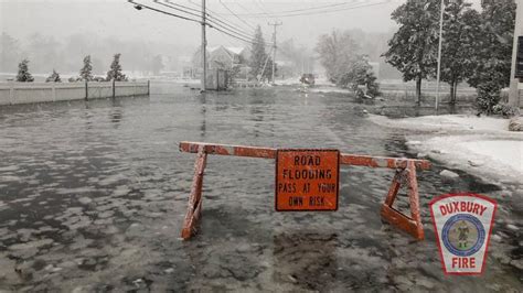 Winter Storm Grayson Causes Major Coastal Flooding Along Massachusetts