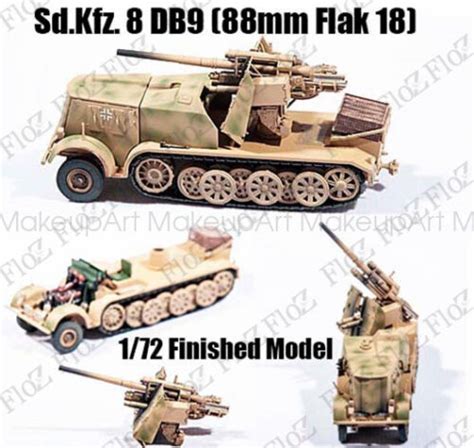German 88 Mm Flak 18 Sdkfz8 Db9 Half Track Artillery Gun 172