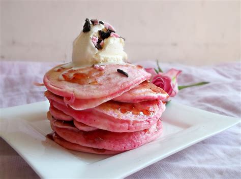 Lick The Spoon Pink Pancakes With Crushed Strawberry Oreos