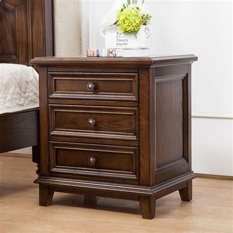 Add a side table in your living room as an accent and for important functions. American wood bedroom bedside cabinet. The rural pastoral ...