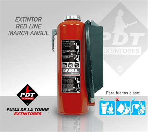 Extintor Red Line Polvo Químico Seco Marca Ansul Extintores Pdt