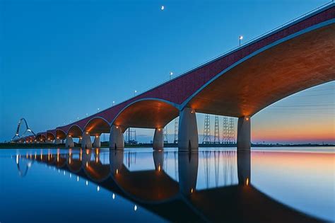HD Wallpaper Bridge Lights Reflection Netherlands Holland