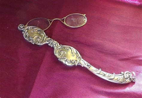 Antique Victorian Sterling Silver Folding Lorgnette Opera Glasses Repousee Antique Price