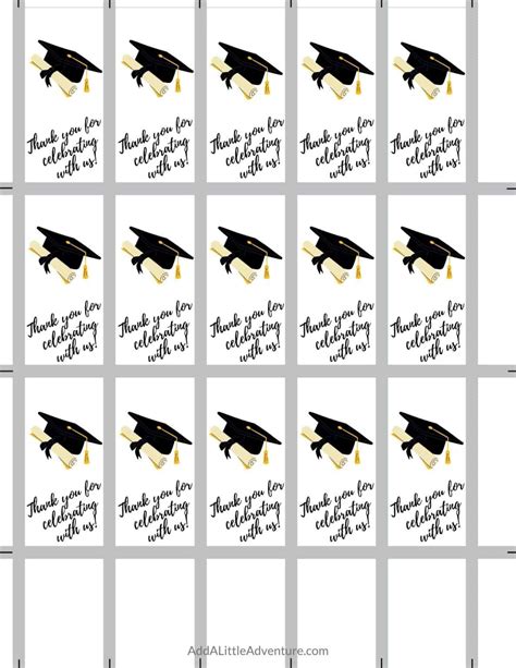 Free Printable Graduation Candy Bar Wrappers
