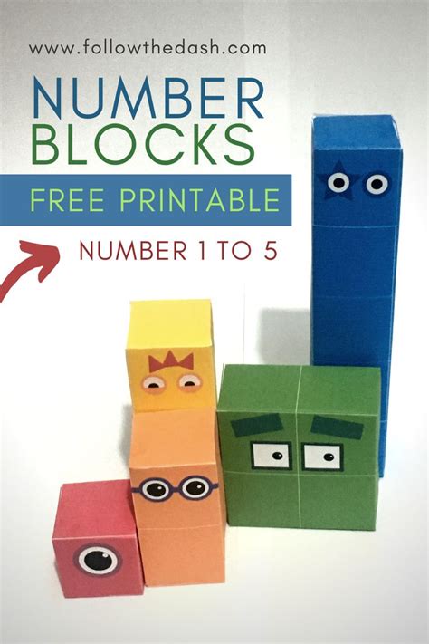 Numberblocks Free Printable Paper Toy Template In 2020 Paper Toys