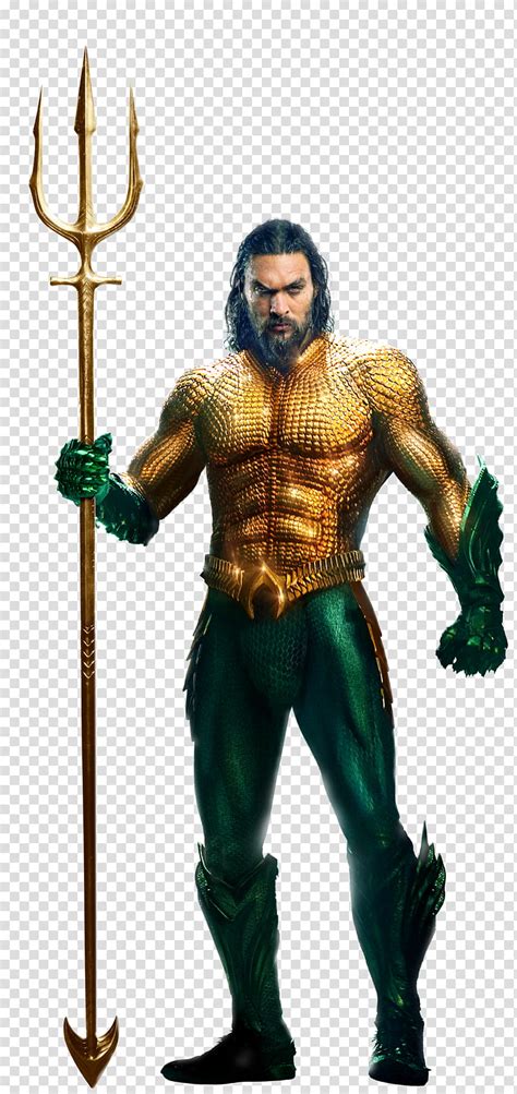 Aquaman Aquaman Holding Trident Transparent Background Png Clipart