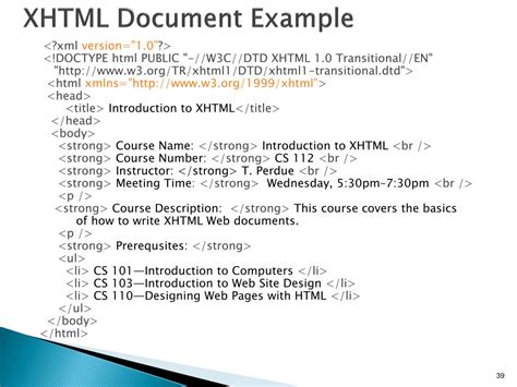 Ppt Introduction To Xhtml Powerpoint Presentation Free Download Id