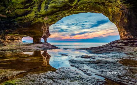 Pictured Rocks National Lakeshore Lake Superior Bing Wallpaper