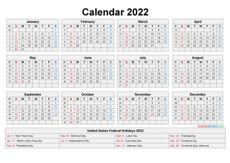 Calendar January 2022 South Africa