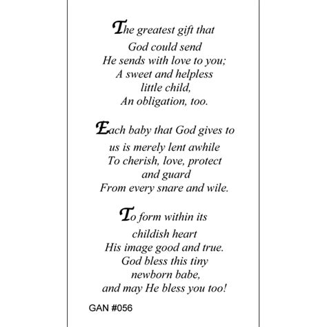 Greatest T Prayer Card Gannons Prayer Card Co