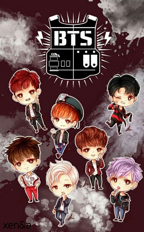 Bts Cute Anime Wallpapers Top Free Bts Cute Anime Backgrounds Wallpaperaccess