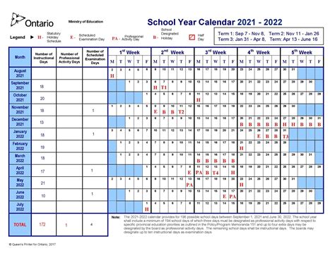 School Calendar 2021 2022 Webtree Academy