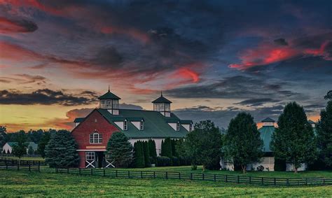 Kentucky Horse Farm At Sunset Photograph By Mountain Dreams Fine Art