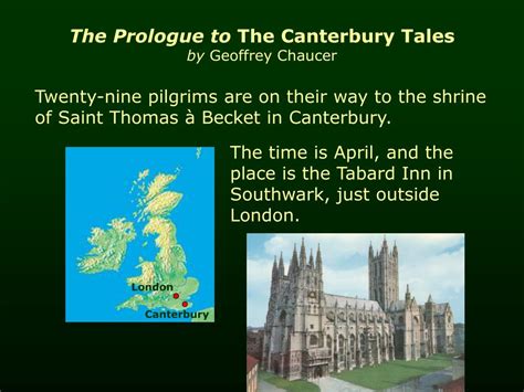 Ppt The Prologue To The Canterbury Tales By Geoffrey
