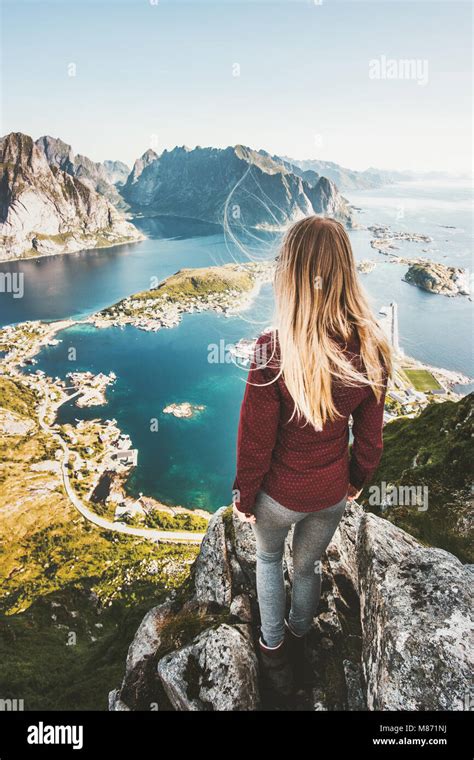 Lofoten Islands Norway Reinebringen High Resolution Stock Photography