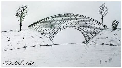 How To Draw A Bridge Easy Bridge Drawing Step By Step Dhilish Art