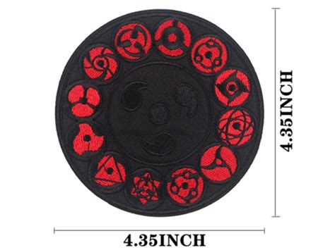 Sharingan Naruto Sasuke Iron On Patch Embroidery Customisable Etsy