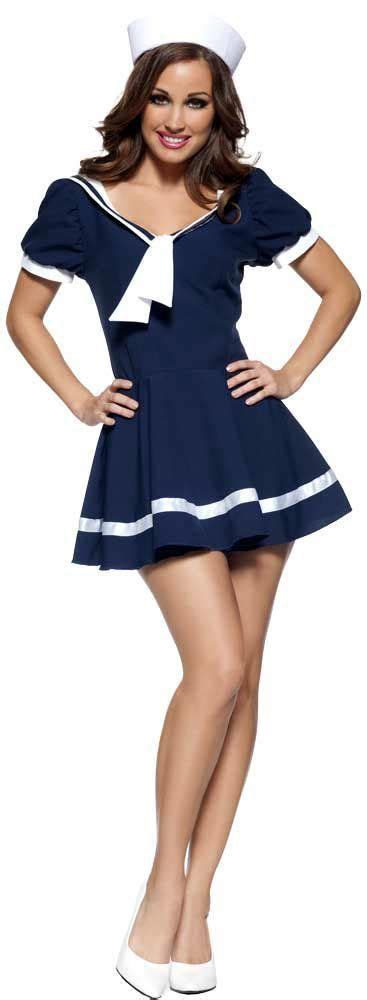 Nautical Pin Up Sailor Costume Mini Dress Costume Sailor Costumes Costumes For Women