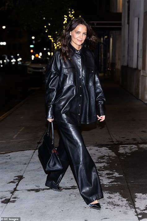 Katie Holmes Looks Effortlessly Stylish In An All Leather Ensemble In New York City Sound