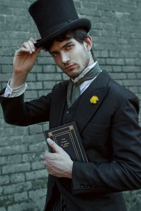 Fashionable Victorian Gentleman With Top Hat Victorian Men Gothic Men Fashion