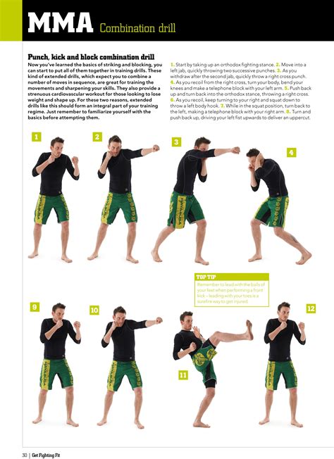 Step By Step Combination Drill From Mma Workouts Mma Workout Martial