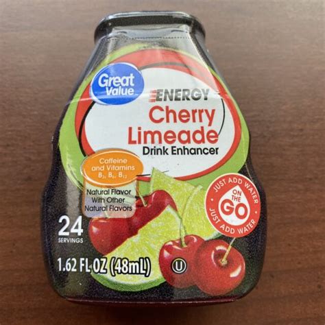 Great Value Energy Cherry Limeade Drink Enhancer 162 Oz For Sale