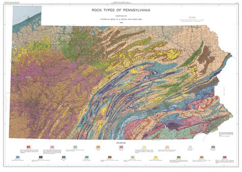 Rock Types Of PA Rocks And Fossils Rock Types Map